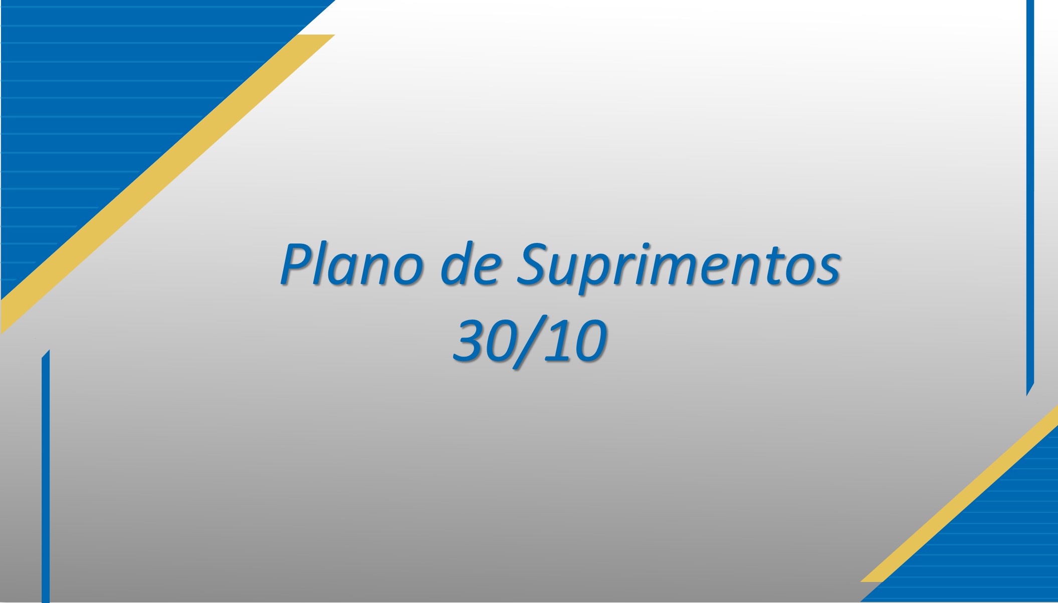 Plano de Suprimentos